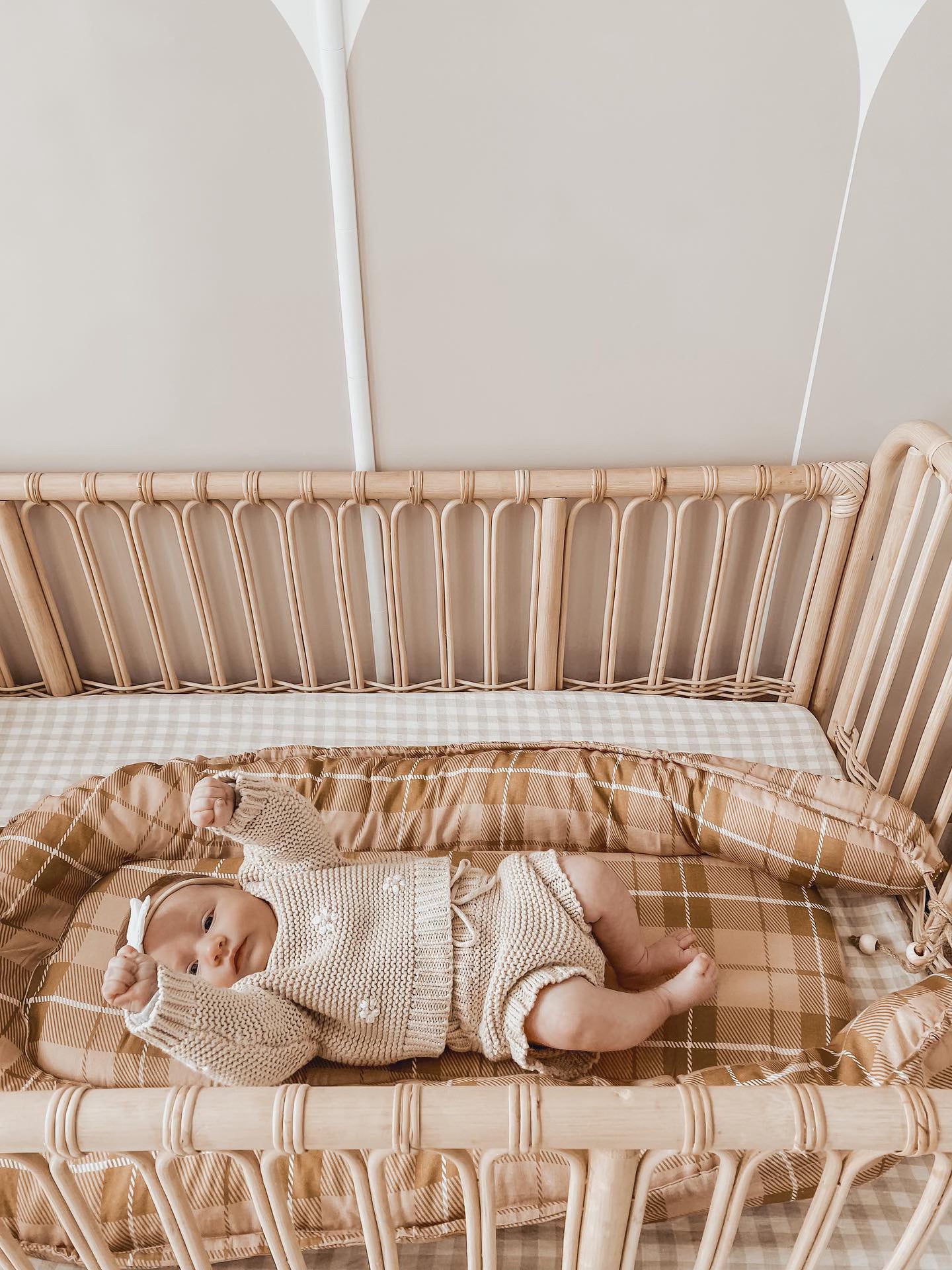 Gingham Jumbo Baby Nest